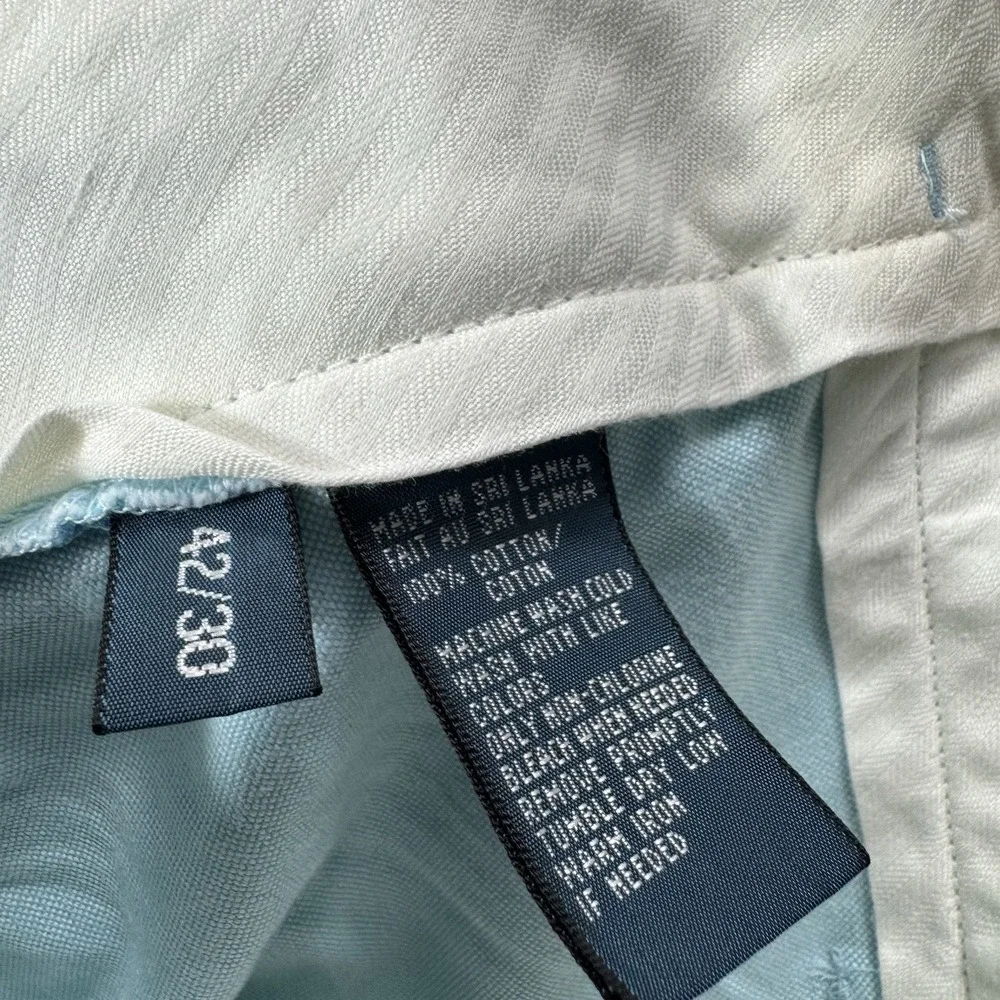 Polo Ralph Lauren Light Blue Slim Fit Cotton Blend Mens Chino Pant 42x30 NWT